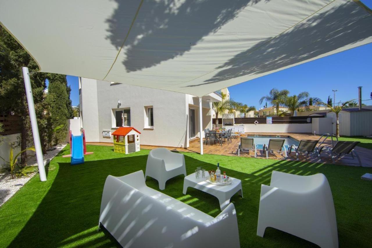 Tsokkos Family Villa - Pool Garden 2' Walk To Beach 普罗塔拉斯 外观 照片