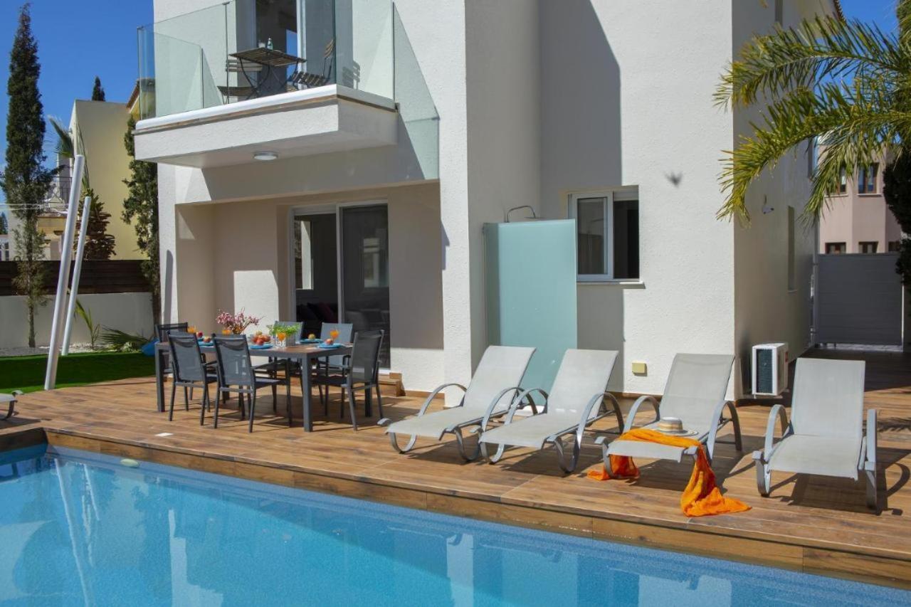 Tsokkos Family Villa - Pool Garden 2' Walk To Beach 普罗塔拉斯 外观 照片