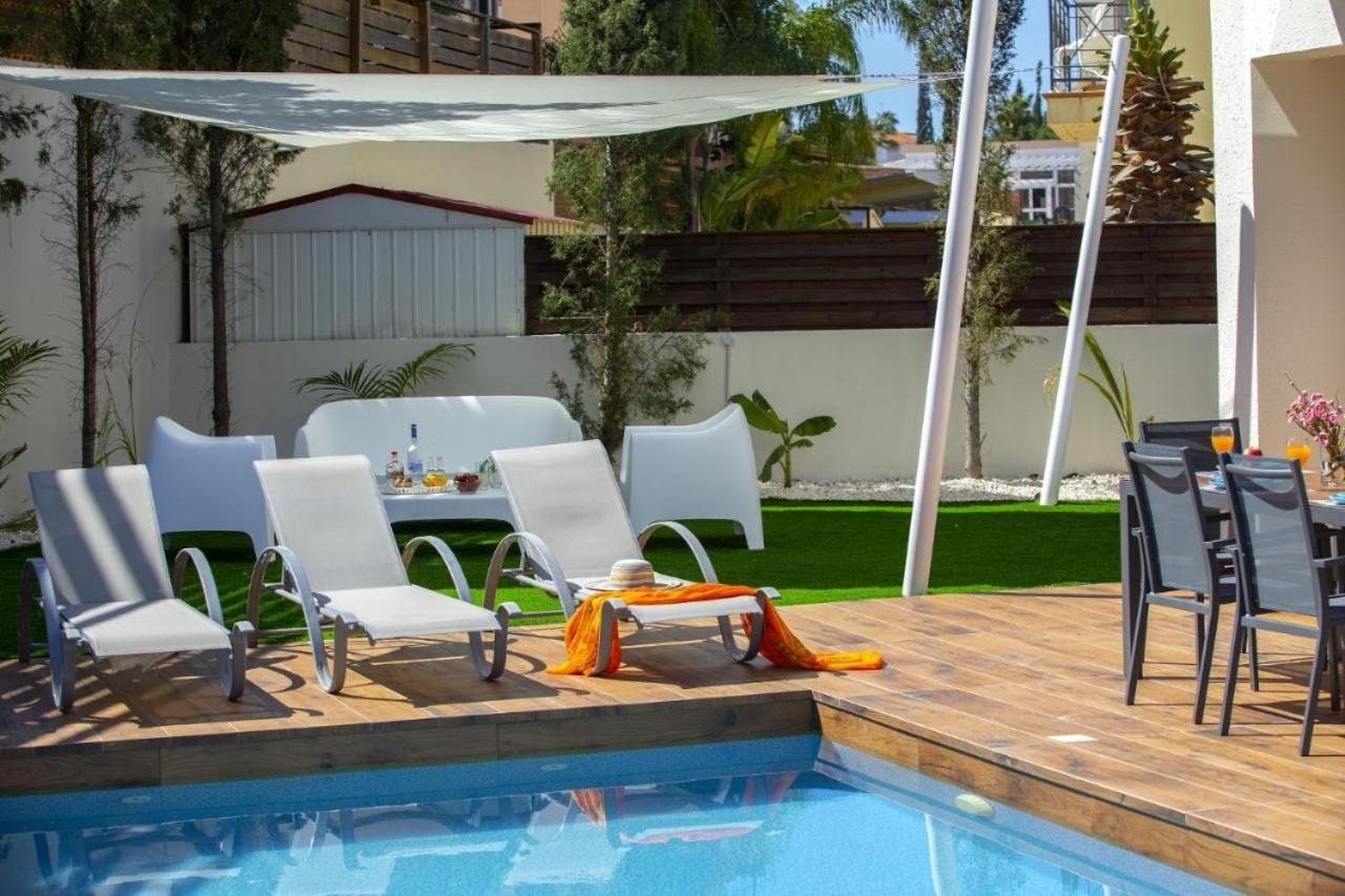 Tsokkos Family Villa - Pool Garden 2' Walk To Beach 普罗塔拉斯 外观 照片
