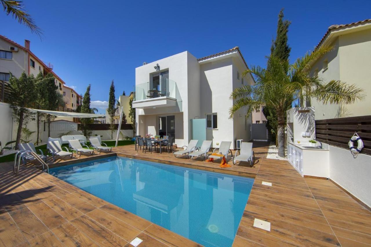 Tsokkos Family Villa - Pool Garden 2' Walk To Beach 普罗塔拉斯 外观 照片