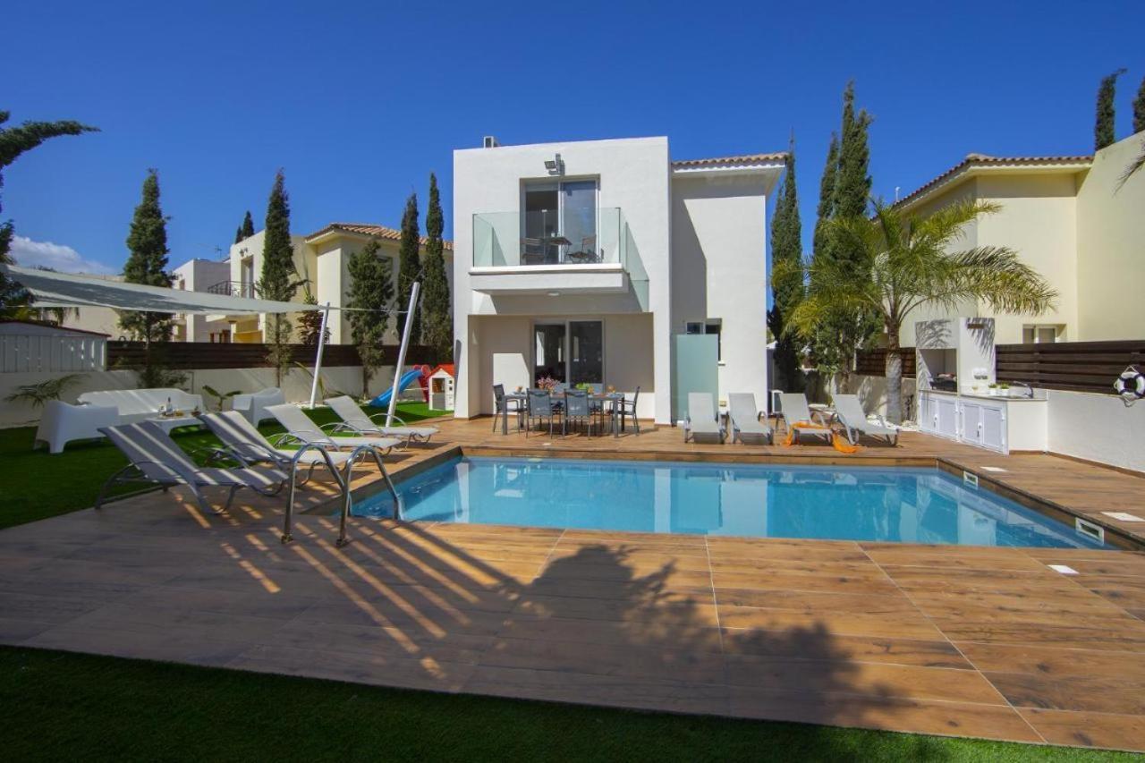 Tsokkos Family Villa - Pool Garden 2' Walk To Beach 普罗塔拉斯 外观 照片