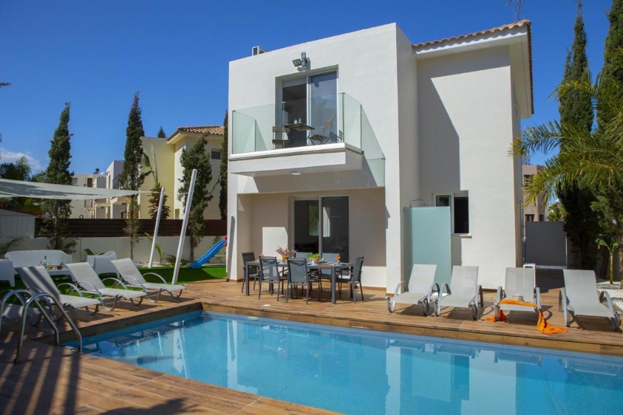 Tsokkos Family Villa - Pool Garden 2' Walk To Beach 普罗塔拉斯 外观 照片